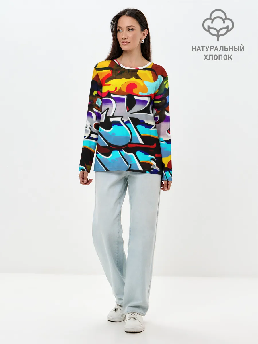 Лонгслив женский. Хлопок / urban neon