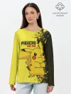 Лонгслив женский. Хлопок / Pikachu Pika Pika