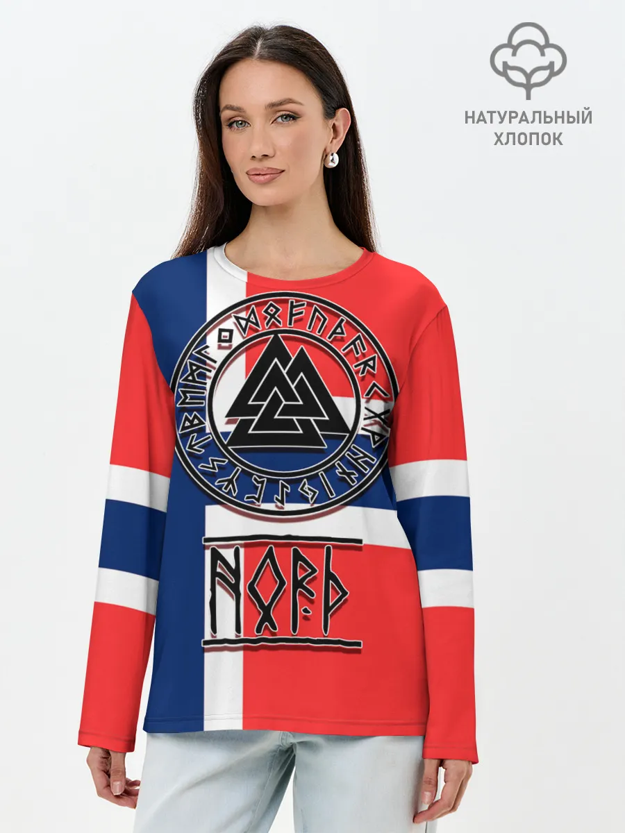 Лонгслив женский. Хлопок / Язычество