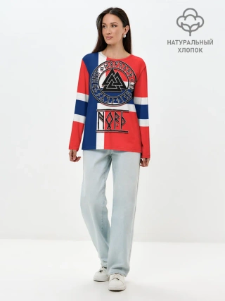 Лонгслив женский. Хлопок / Язычество