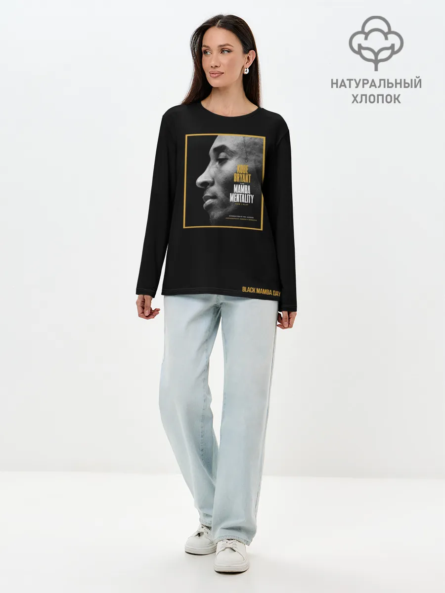 Лонгслив женский. Хлопок / Kobe Bryant black mamba