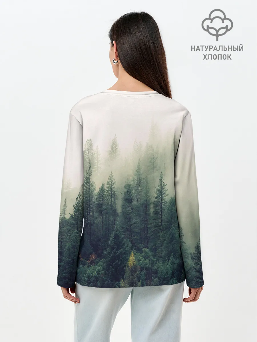 Лонгслив женский. Хлопок / Северный лес