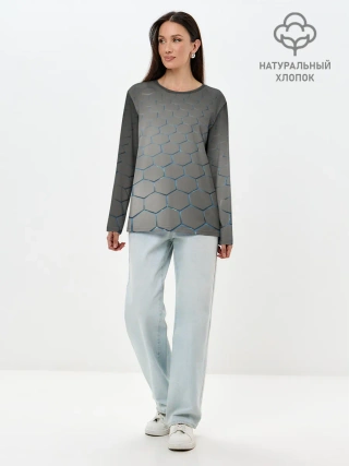 Лонгслив женский. Хлопок / СТАЛЬНЫЕ ГРАНИ