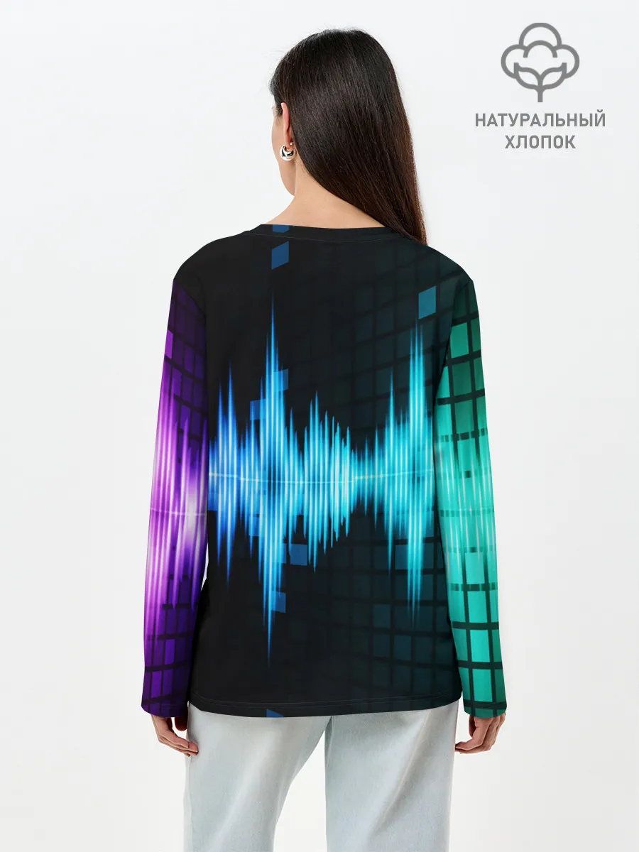 Лонгслив женский. Хлопок / neon music