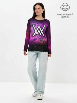 Лонгслив женский. Хлопок / Alan Walker & Marshmello