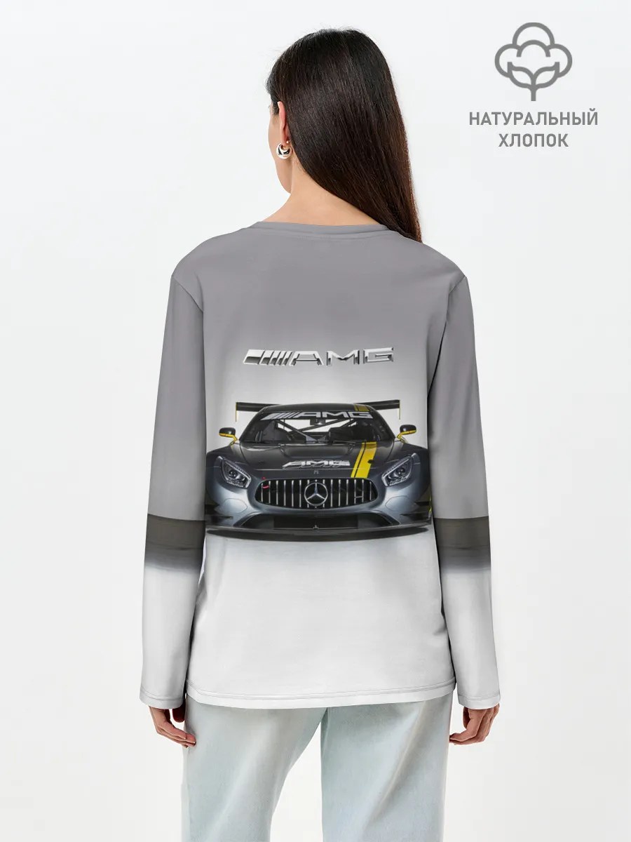 Лонгслив женский. Хлопок / AMG Motorsport