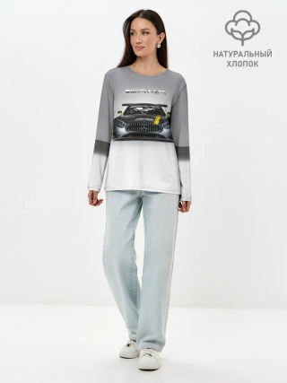 Лонгслив женский. Хлопок / AMG Motorsport