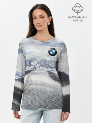 Лонгслив женский. Хлопок / BMW