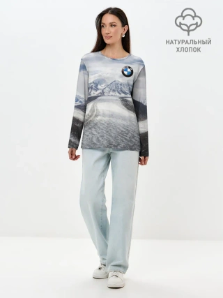 Лонгслив женский. Хлопок / BMW