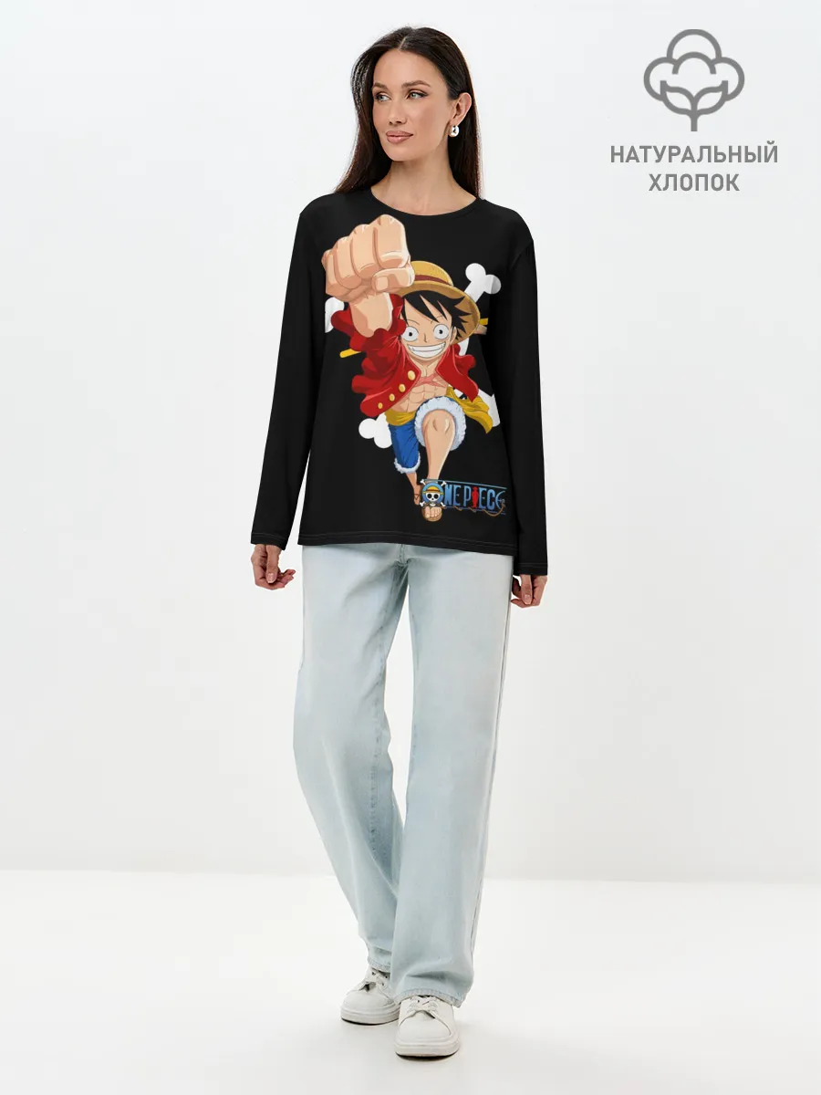 Лонгслив женский. Хлопок / удар One Piece