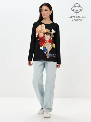 Лонгслив женский. Хлопок / удар One Piece