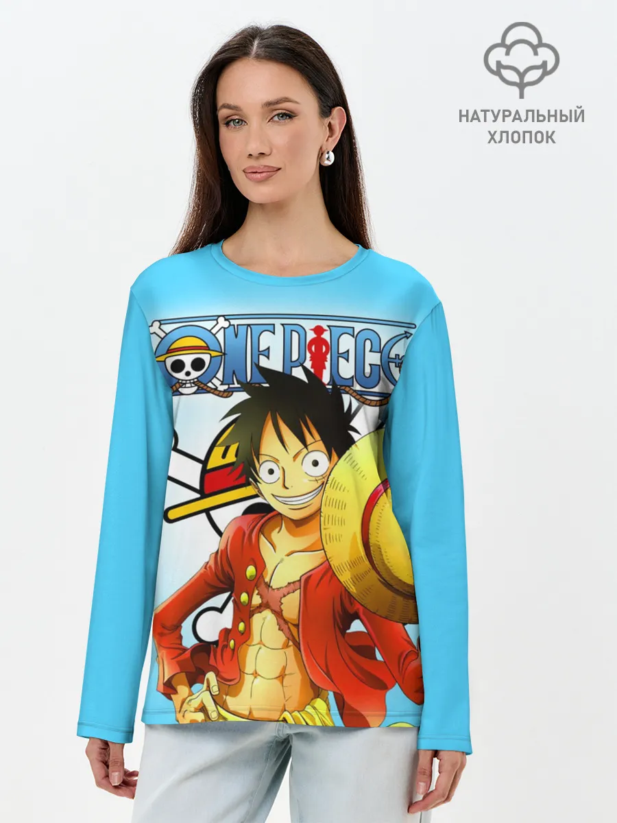 Лонгслив женский. Хлопок / One Piece шляпа