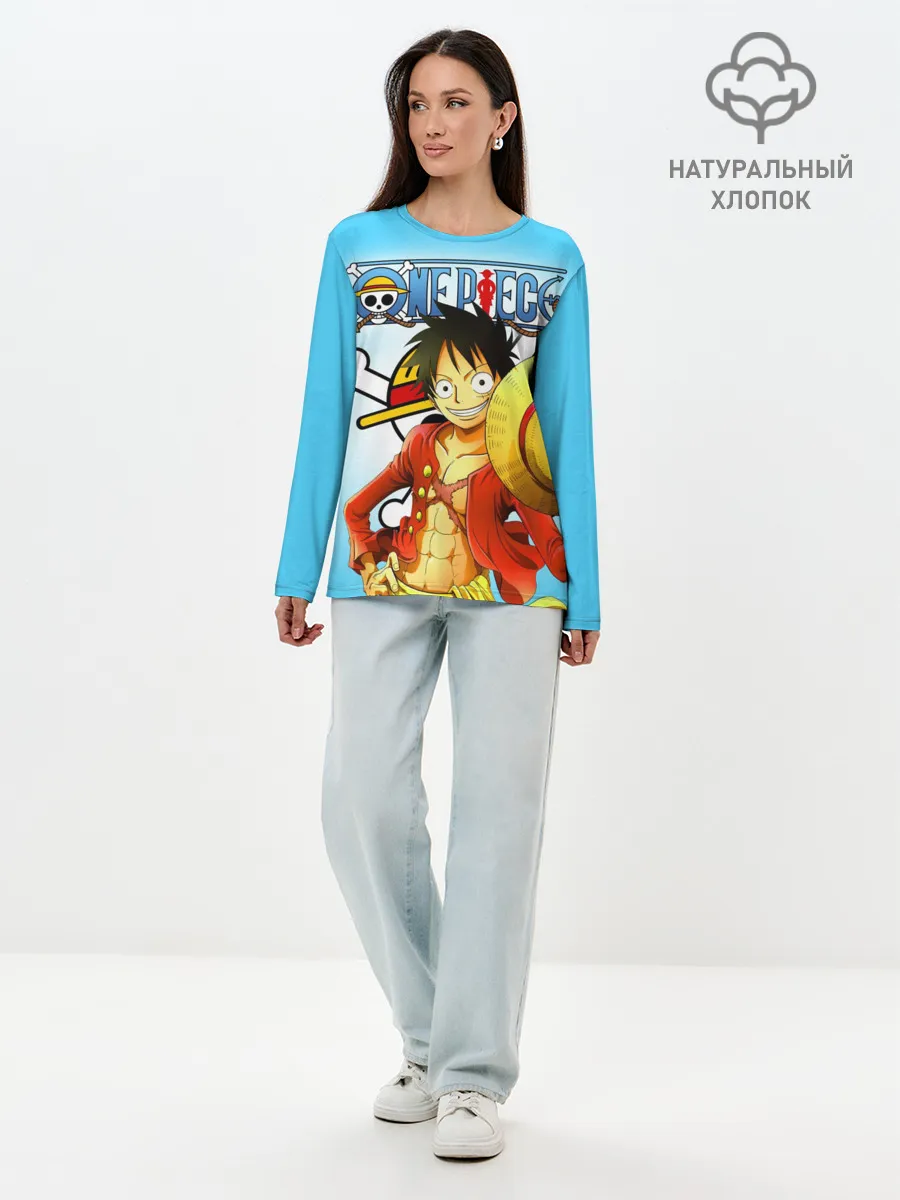Лонгслив женский. Хлопок / One Piece шляпа