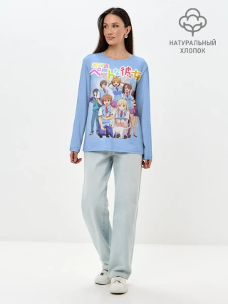 Лонгслив женский. Хлопок / Кошечка из Сакурасо