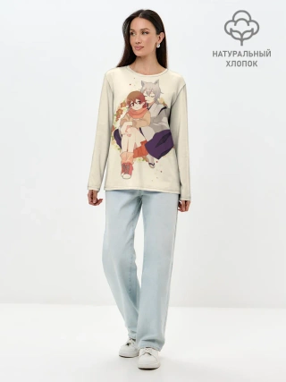 Лонгслив женский. Хлопок / Очень приятно Бог