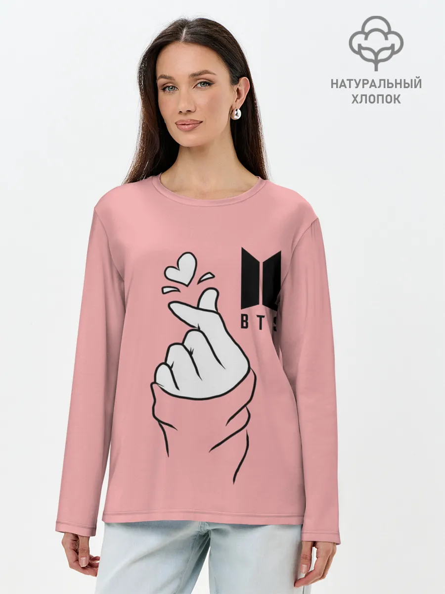 Лонгслив женский. Хлопок / BTS