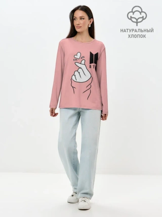 Лонгслив женский. Хлопок / BTS