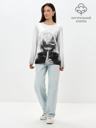 Лонгслив женский. Хлопок / Kaneki Ken в анфас
