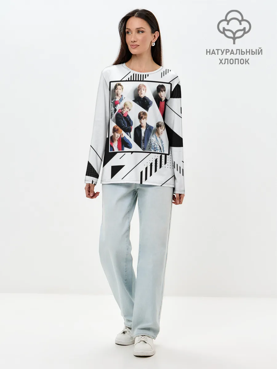 Лонгслив женский. Хлопок / BTS