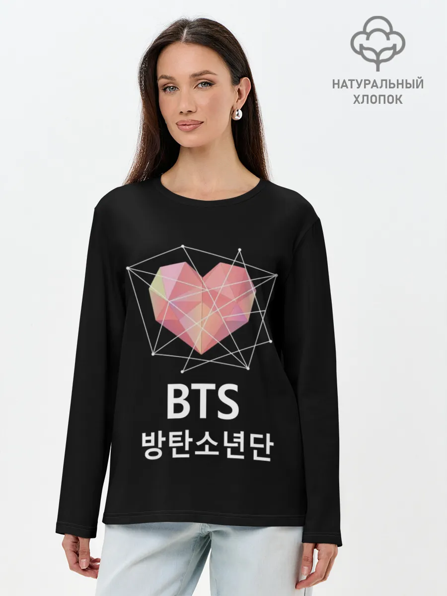 Лонгслив женский. Хлопок / BTS