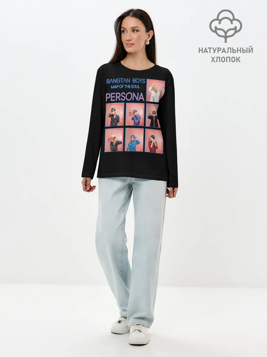 Лонгслив женский. Хлопок / BTS Lifestyle
