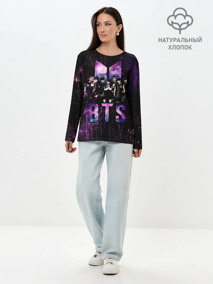 Лонгслив женский. Хлопок / BTS