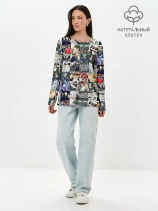 Лонгслив женский. Хлопок / BTS Collage