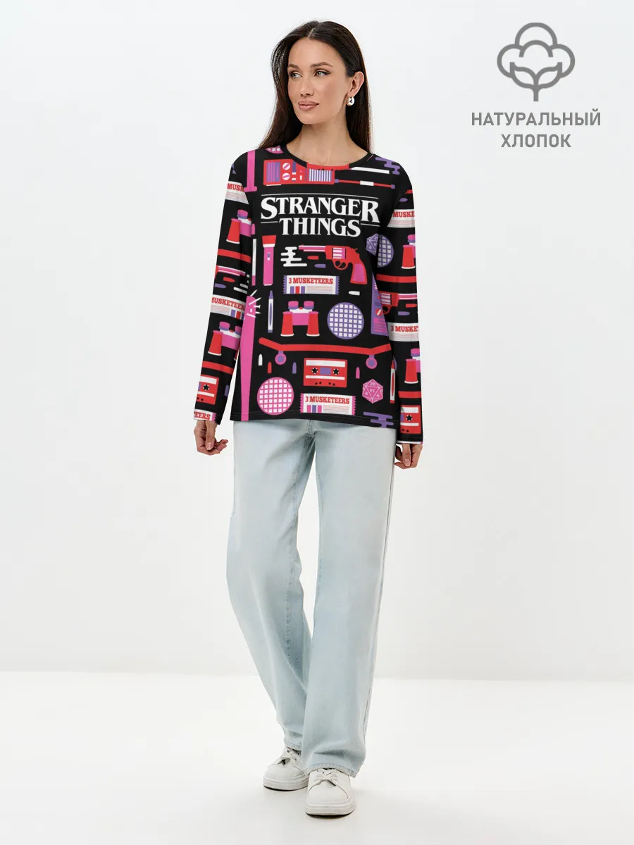 Лонгслив женский. Хлопок / STRANGER THINGS STARTER PACK