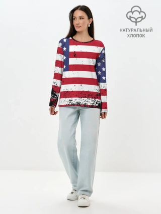 Лонгслив женский. Хлопок / США