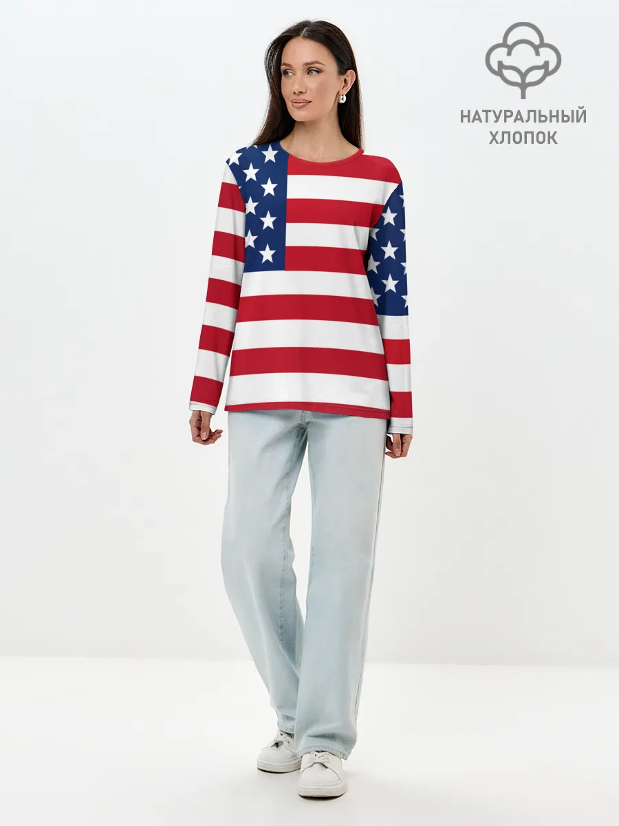 Лонгслив женский. Хлопок / USA