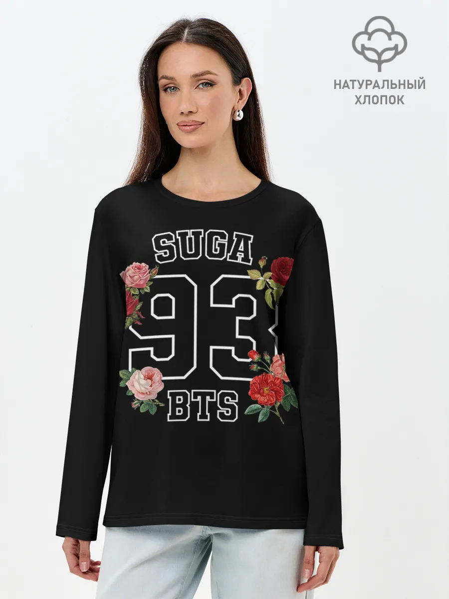 Лонгслив женский. Хлопок / SUGA 93 BTS