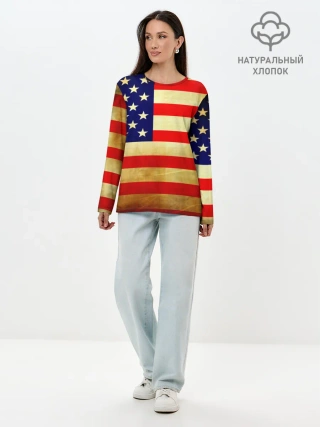 Лонгслив женский. Хлопок / USA