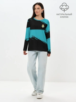 Лонгслив женский. Хлопок / REAL MADRID.