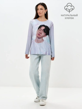 Лонгслив женский. Хлопок / BTS