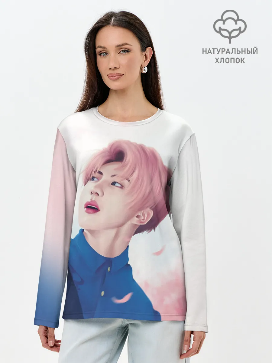 Лонгслив женский. Хлопок / Сакура
