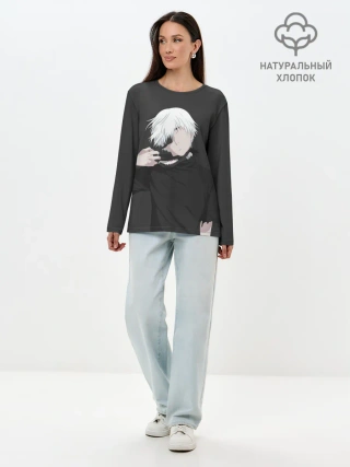 Лонгслив женский. Хлопок / Kaneki Ken снимает маску