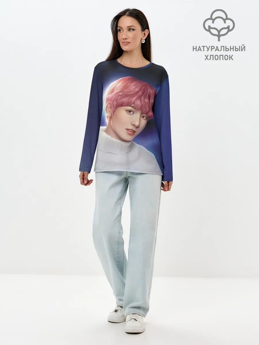 Лонгслив женский. Хлопок / Kiss