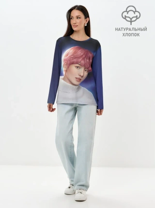 Лонгслив женский. Хлопок / Kiss