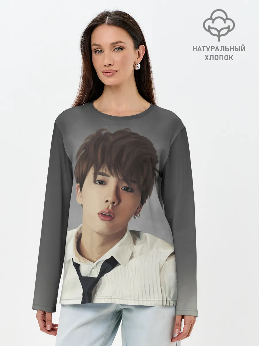 Лонгслив женский. Хлопок / Tie