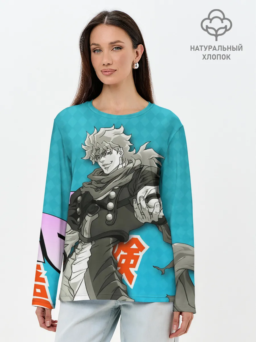Лонгслив женский. Хлопок / Приключения ДжоДжо