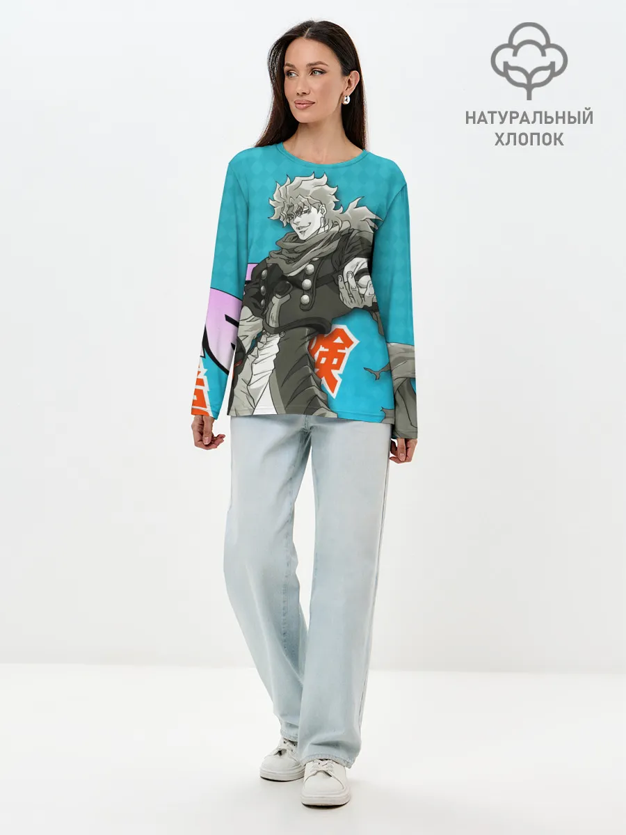 Лонгслив женский. Хлопок / Приключения ДжоДжо