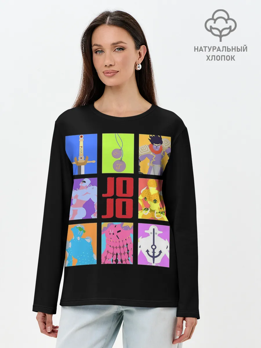Лонгслив женский. Хлопок / Джо Джо минимал