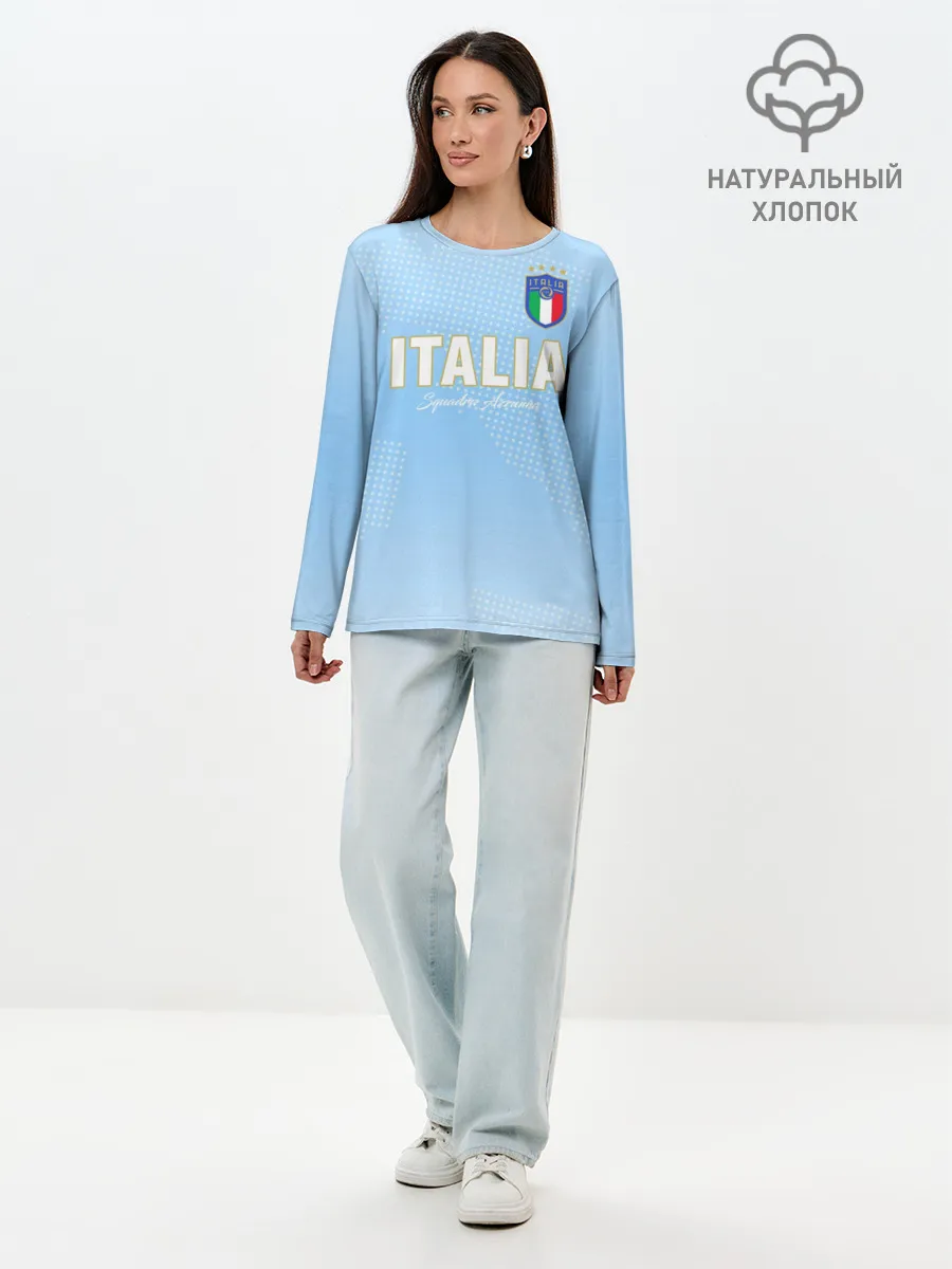 Лонгслив женский. Хлопок / Сборная Италии
