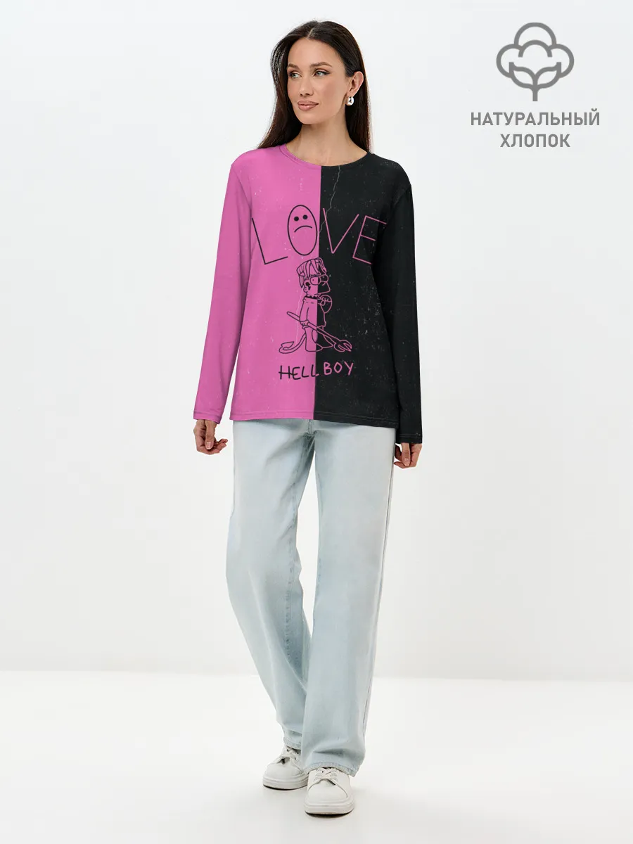 Лонгслив женский. Хлопок / Lil Peep