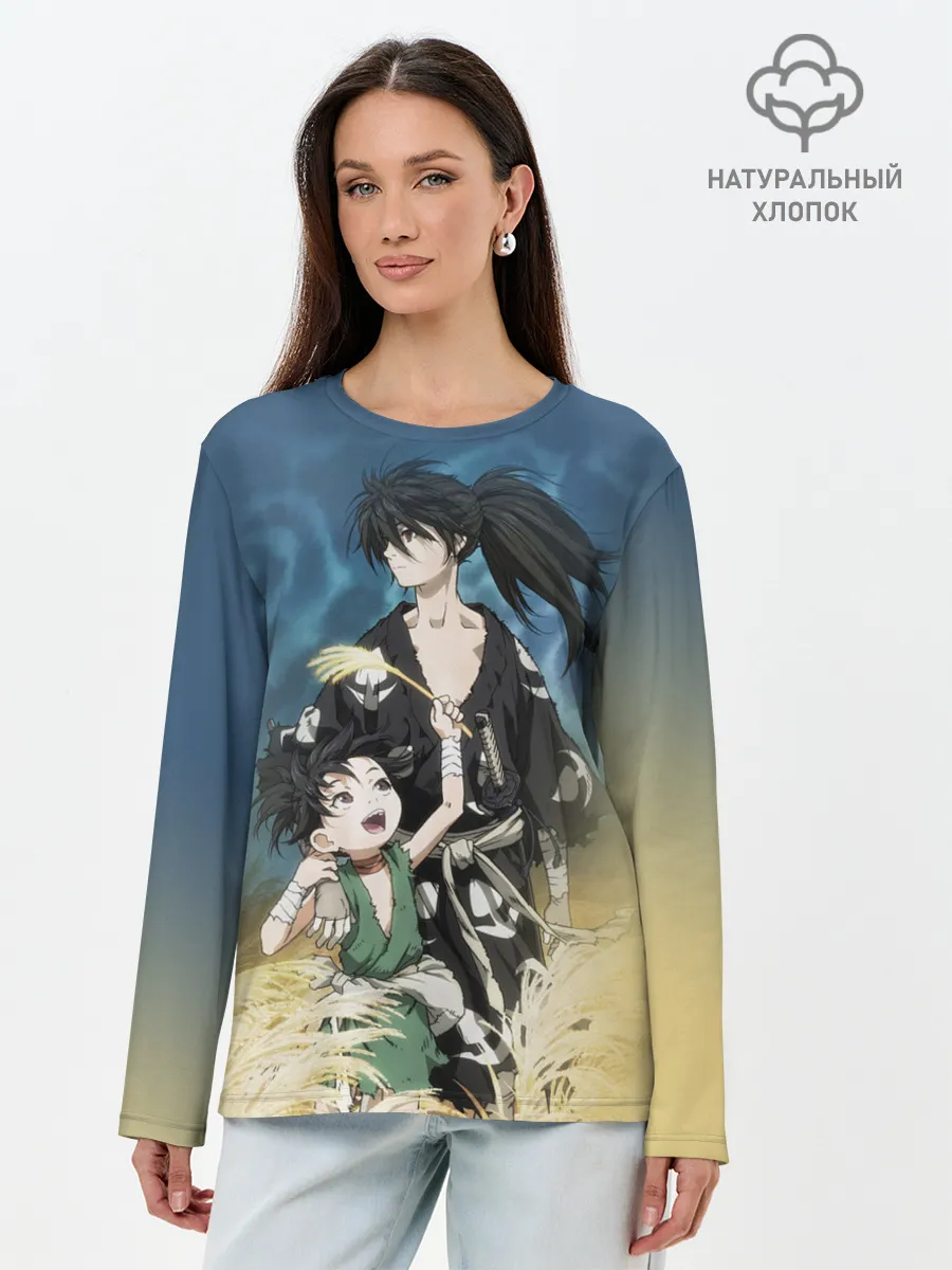 Лонгслив женский. Хлопок / Дороро