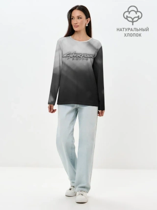 Лонгслив женский. Хлопок / CYBERPUNK 2077