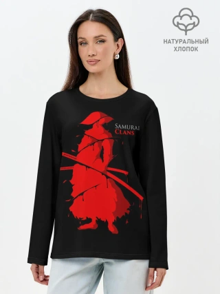 Лонгслив женский. Хлопок / Самурай