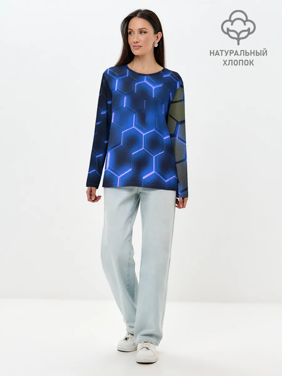 Лонгслив женский. Хлопок / НЕОНОВАЯ БРОНЯ