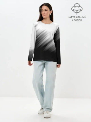 Лонгслив женский. Хлопок / ПОЛОСЫ И НИЧЕГО ЛИШНЕГО