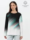 Лонгслив женский. Хлопок / GLITCH STRIPES